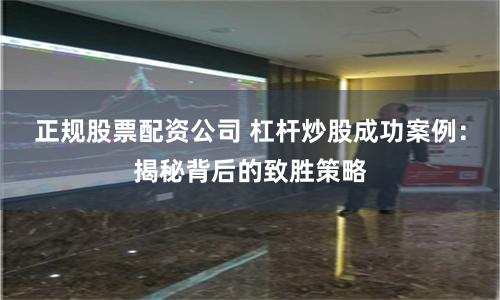 正规股票配资公司 杠杆炒股成功案例：揭秘背后的致胜策略