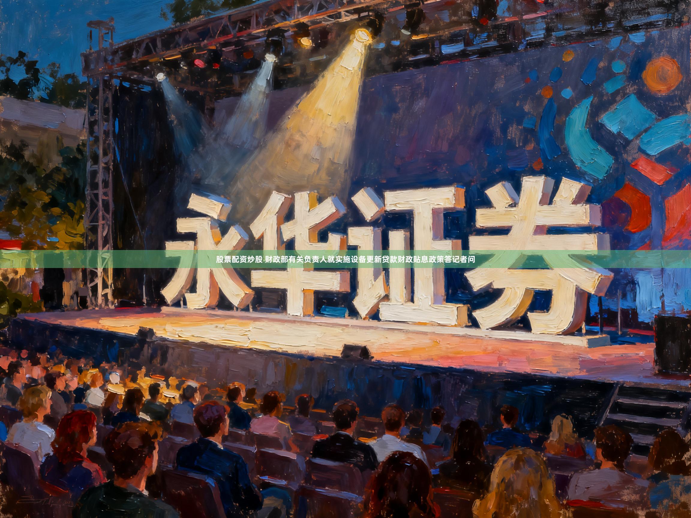 股票配资炒股 财政部有关负责人就实施设备更新贷款财政贴息政策答记者问